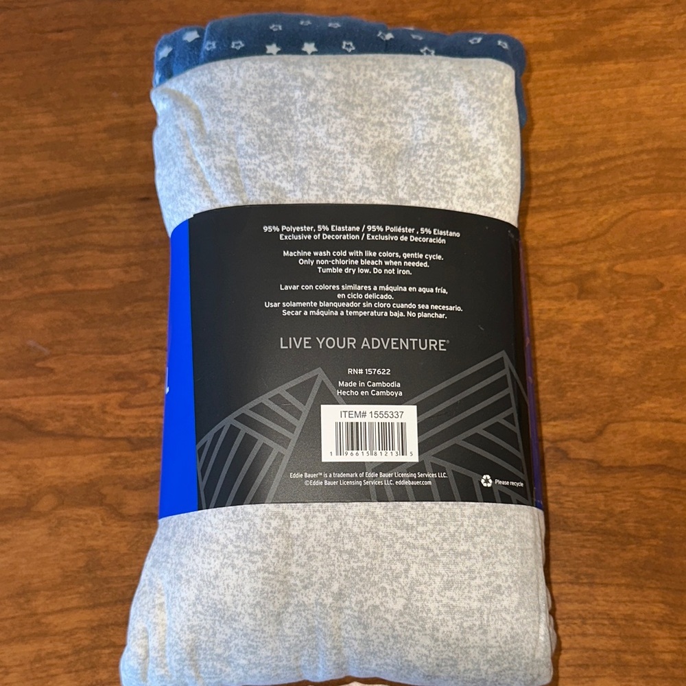 Eddie Bauer Women's 4-Piece Sleep Set - Navy Star & Heather Gray NWT - Picture 7 of 8
